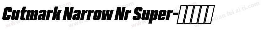Cutmark Narrow Nr Super字体转换